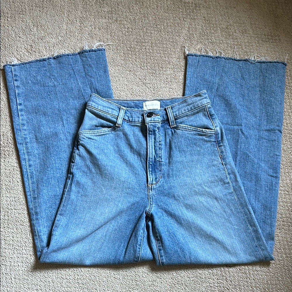 FAVORITE DAUGHTER The Mischa Monterey Super High Rise Wide Leg Ankle Jeans